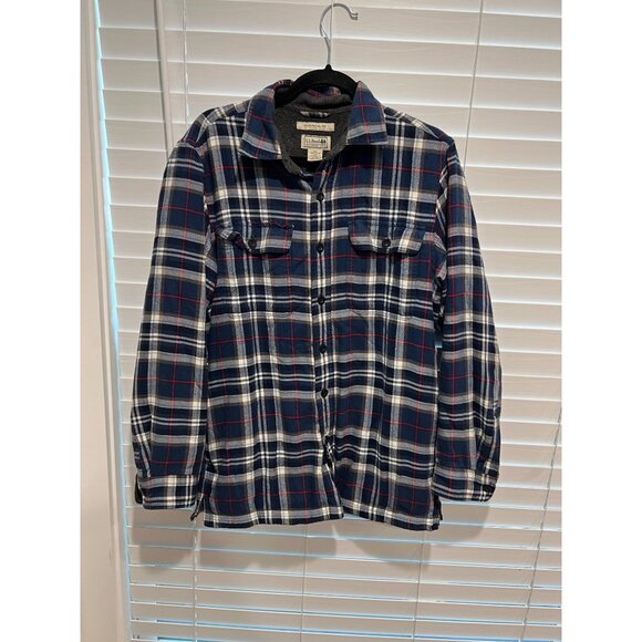 LL Bean Fleece Lined Flannel Button Up Shirt - Size S‎ - Picture 1 of 4